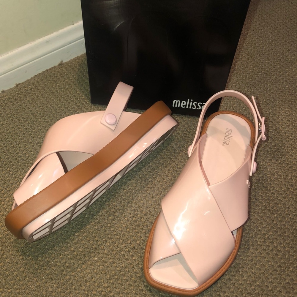 Melissa blush pink “sauce” sandal size 8 NEW